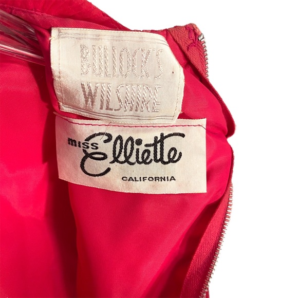 Vtg 1960’s Miss Elliette California Pink Pleated Chiffon Dress - Picture 6 of 6